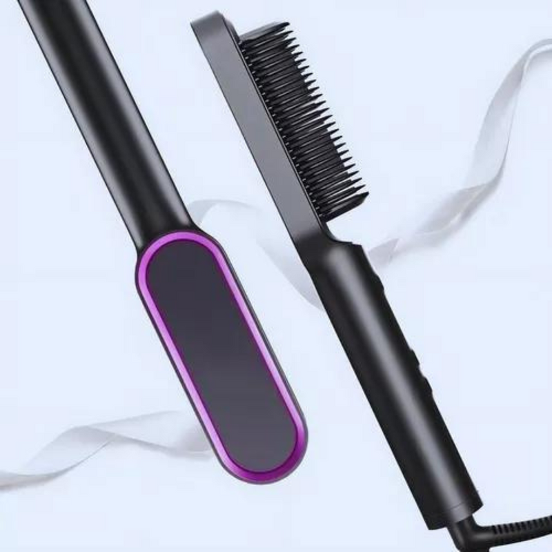 PRETO - Escova Alisadora Elétrica Bivolt