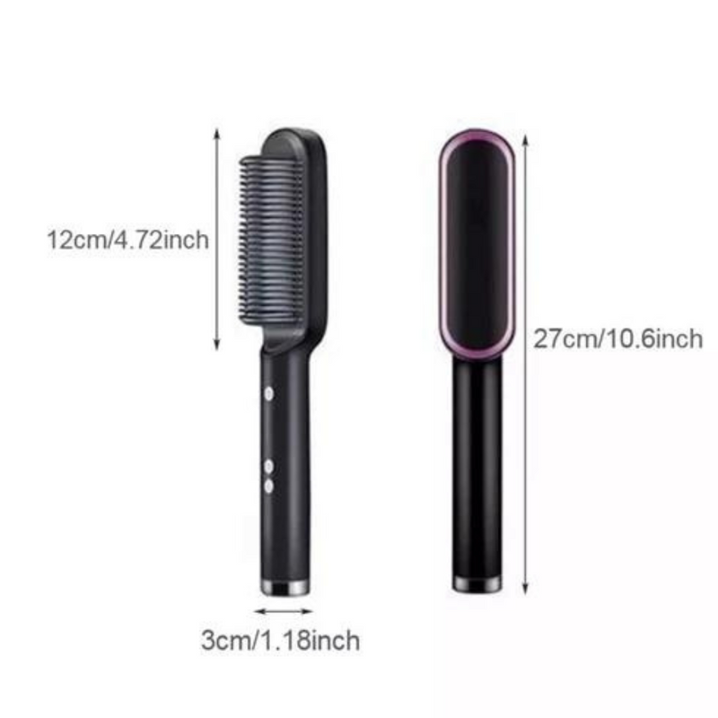 PRETO - Escova Alisadora Elétrica Bivolt