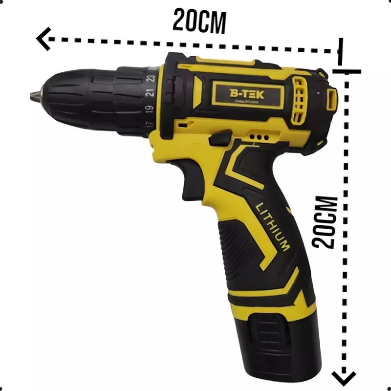 Parafusadeira Furadeira Sem Fio Bateria Impacto 12V BT-DZ42