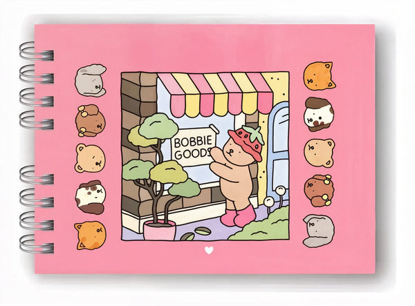 Kit Livro Colorir URSO BOB (Rosa) + 24 Canetas 