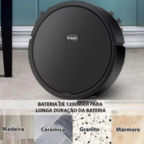 Robô Aspirador de Pó Recarregável - Cores Sortidas