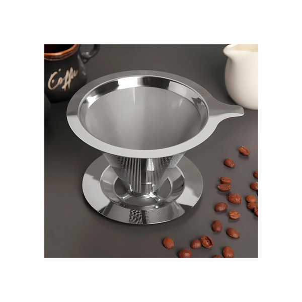 Kit Café Perfeito: Garrafa Térmica 1L Preta + Coador de Café Inox Permanente