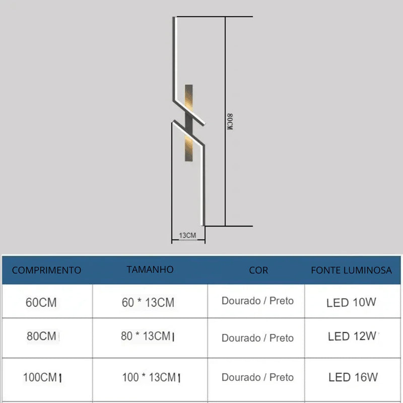 Arandela de Parede Minimalista em LED