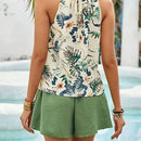 Conjunto Feminino Summer Charm - Top Halterneck sem Mangas com Alças de Laço