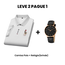 Leve 2 Pague 1 - Camisa Polo Masculina Portuga + Relógio(brinde)