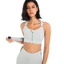 FitFLex - Top de Alta Sustentação com Zíper e Bojo Ideal Para Academia