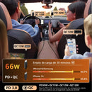 Carregador Veicular 4 em 1 – Rápido, Iluminado e com Display Digital