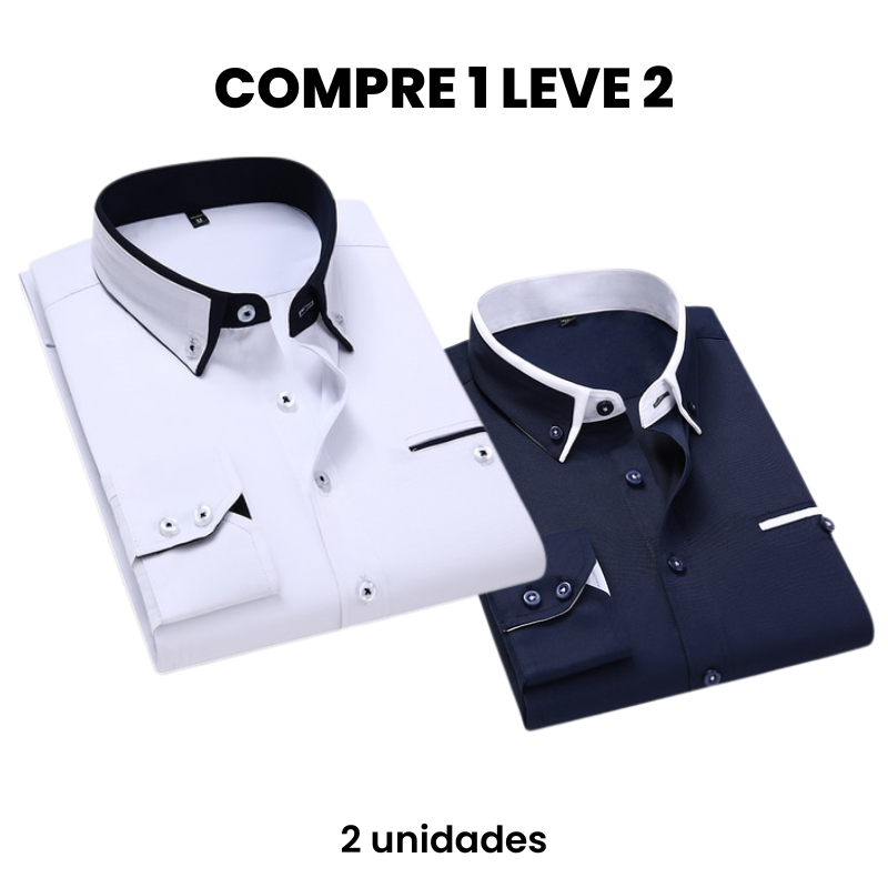 Camisa Social Masculina Carino (Compre 1 Leve 2)