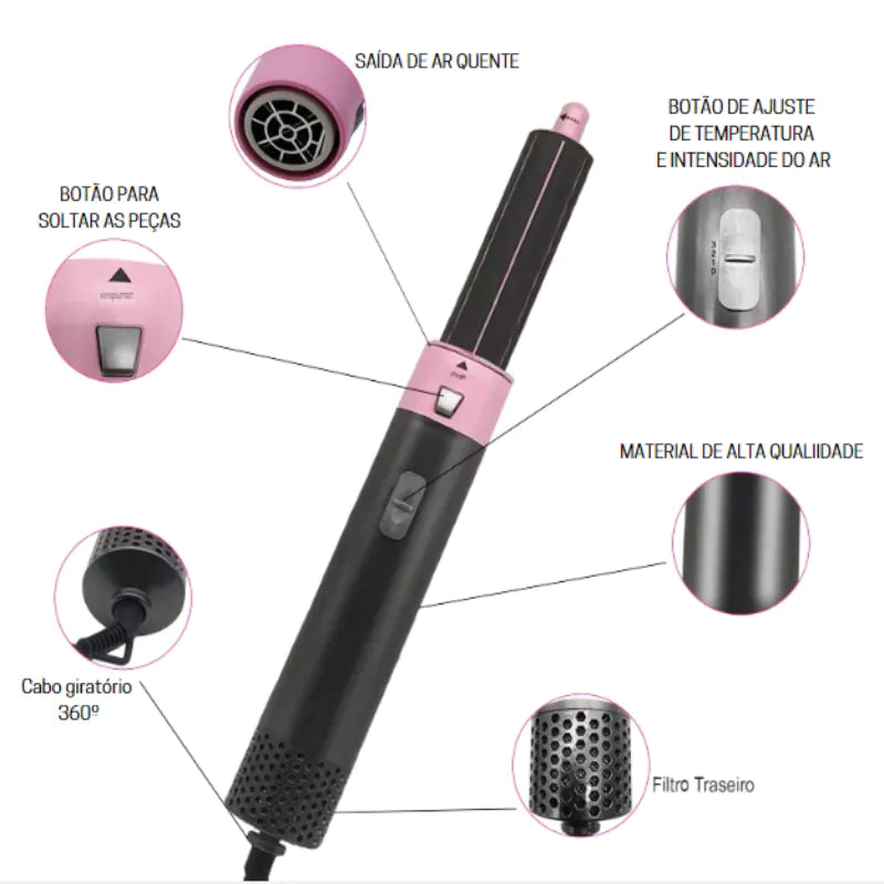 StyleFusion 2024 - Escova Modeladora 5 em 1 - Original®