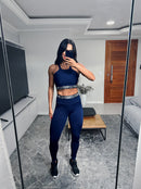 Conjunto Feminino Fitness Racy Pro | Cropped e Calça Legging