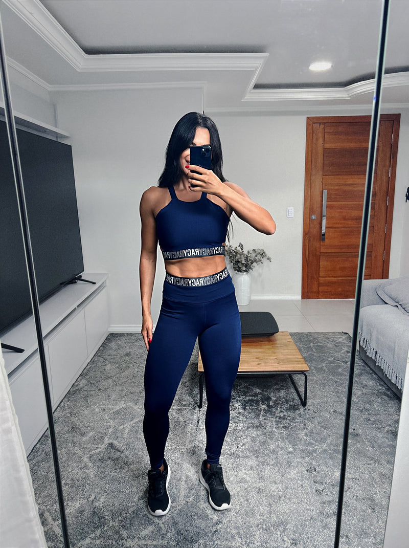 Conjunto Feminino Fitness Racy Pro | Cropped e Calça Legging