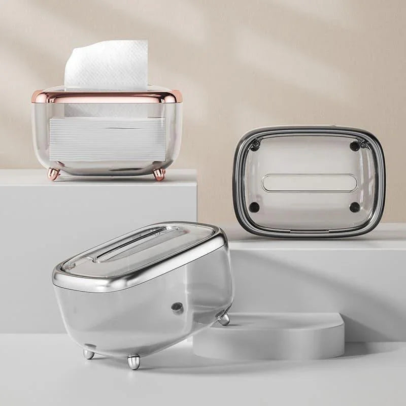 Caixa Porta Lenços Umedecido e Papel Carpetino