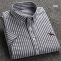 Camisa Masculina Listrada Cinza