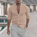 Camisa de Linho Masculina Orlandi Caqui