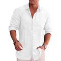 Camisa de Linho Masculina Porto Branca