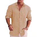 Camisa de Linho Masculina Porto Caqui