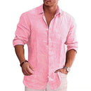 Camisa de Linho Masculina Porto Rosa