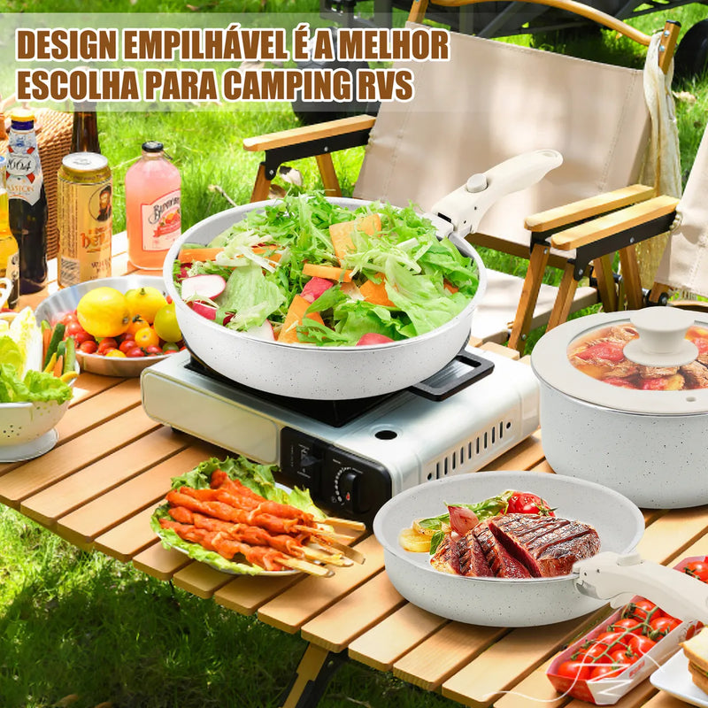 Kit Panelas Antiaderentes Premium com Cabo Removível – Edição Limitada