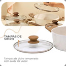 Jogo De Panelas Antiaderente Cerâmica Mimo 10 Peças