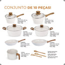 Jogo De Panelas Antiaderente Cerâmica Mimo 10 Peças