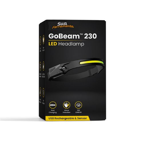 Lanterna De Cabeça Recarregável USB - GoBeam