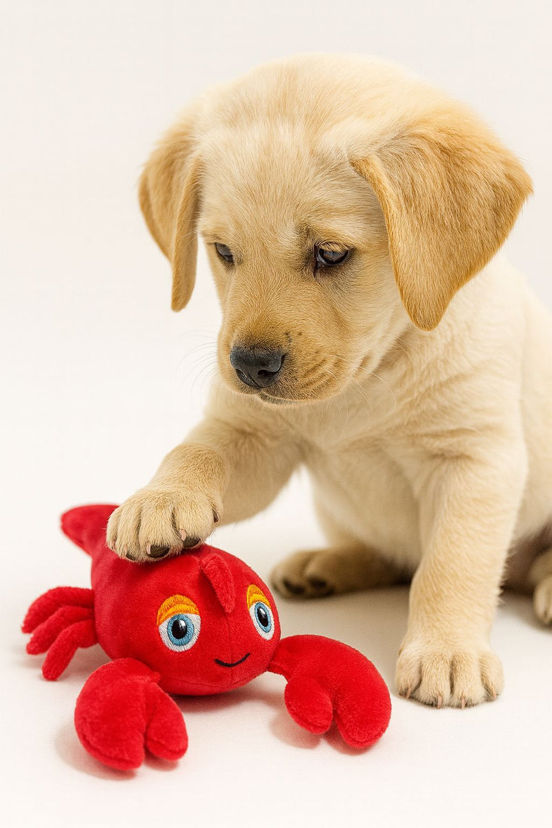 Brinquedo de Pelúcia lagosta para Cães, Interativo com Som