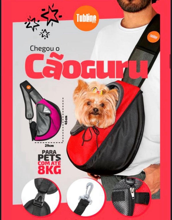 CÃOGURU - Bolsa Transversal para transporte de Pets até 8Kg