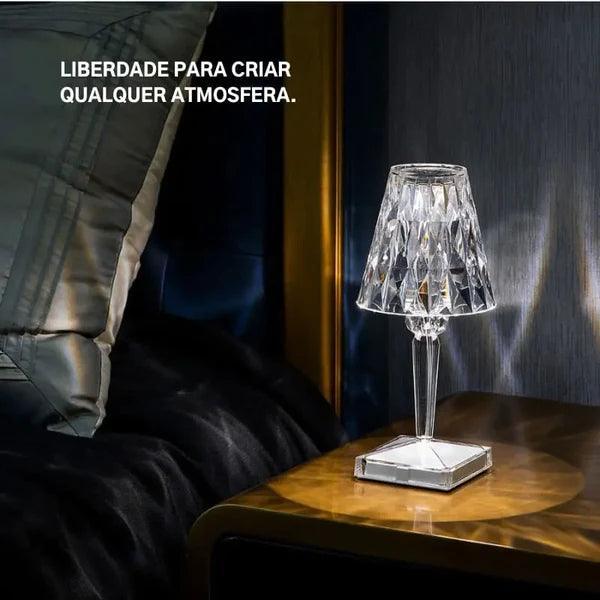 Lâmpada de Mesa Diamante LED Sem Fio Carpetino