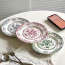 Conjunto de Pratos Retrô de Cerâmica Francesa com Rosas – Edição Limitada