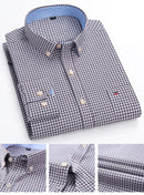 Camisa Masculina Mini Xadrez Manga Longa