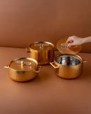 Jogo de Panelas Premium DubaiLux® + BRINDE com 04 Xícaras de Chá