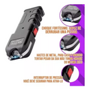 Lanterna Preta de Choque Teaser Portátil e Recarregável