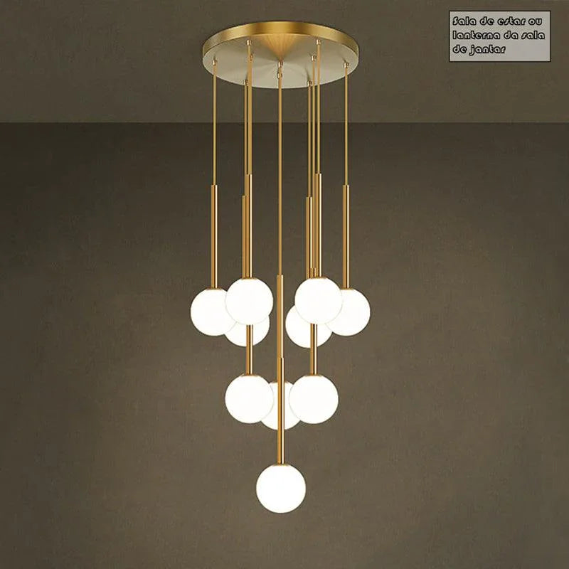 Luminária Pendente Nordic Esférica Britânica