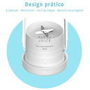 Fresh Juice Liquidificador Portátil Recarregável 4 Lâminas - Turbo