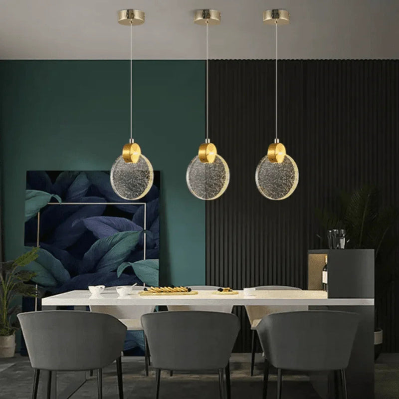 Lustre de Led Pendente Dourado