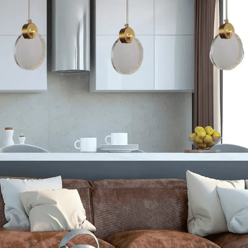 Lustre de Led Pendente Dourado