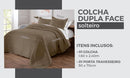 Kit Colcha de Cama Caqui Carpentino