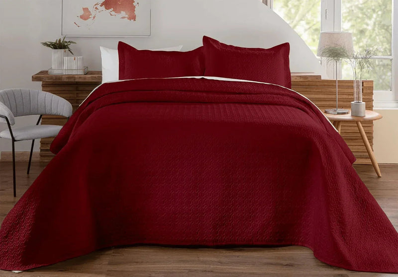 Kit Colcha de Cama Vinho Carpentino