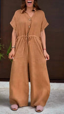 Macacão de Linho Lariê - Modelagem Francesa