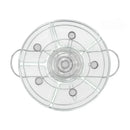 Rechaud Giratório Com 6 Compartimentos Aço Inox e Vidro 52cm