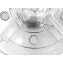 Rechaud Giratório Com 6 Compartimentos Aço Inox e Vidro 52cm