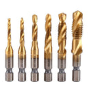 Kit 6 Brocas de Titanium 2 em 1 ProDrilling™- Fura e cria Rosca