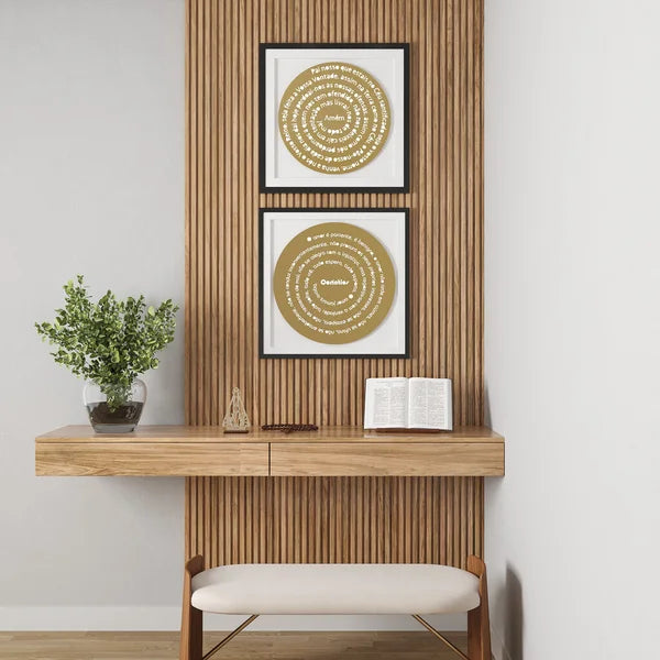 Versículo Coríntios 13:4-7 - O amor é paciente - Com LED